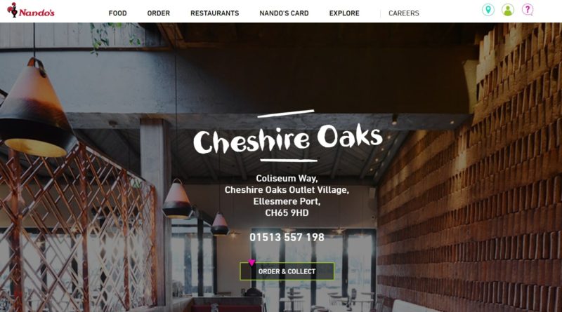 Nandos restaurants at Cheshire Oaks